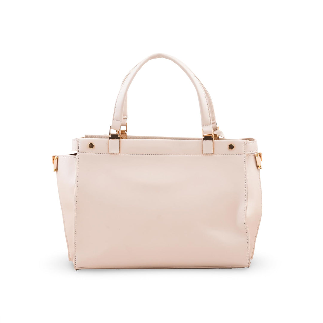 Beige Formal Hand Bag For Ladies P36826