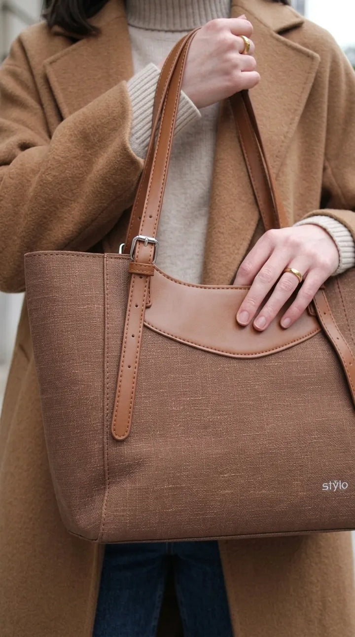 Khaki Formal Shoulder Bag For Ladies P36828