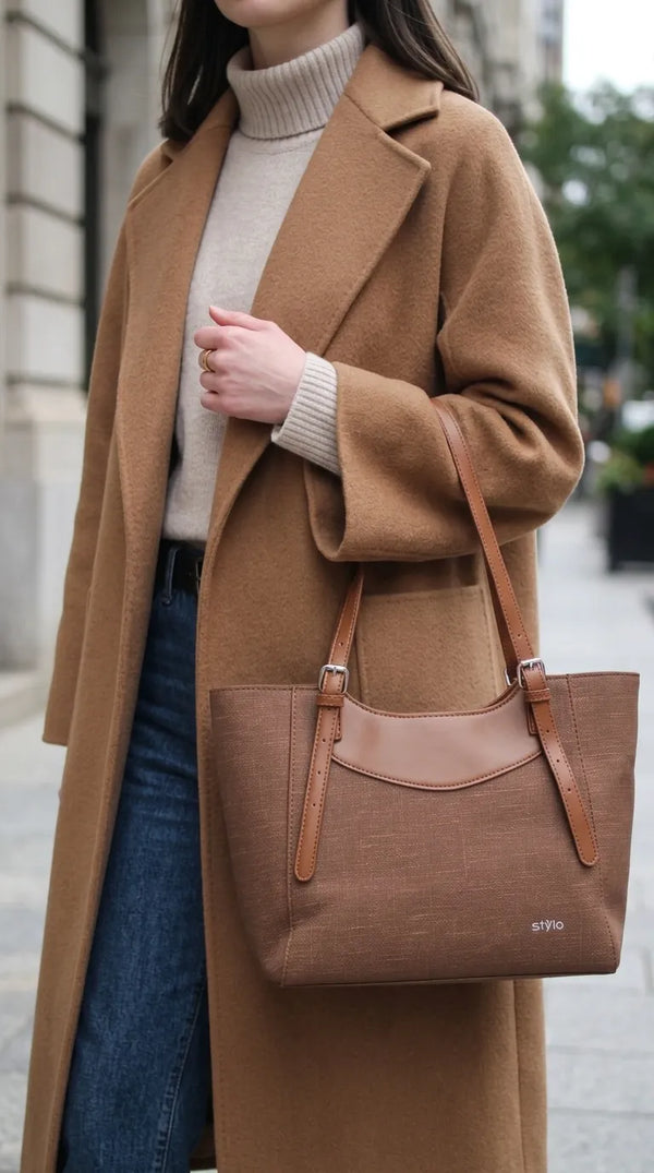 Khaki Formal Shoulder Bag For Ladies P36828
