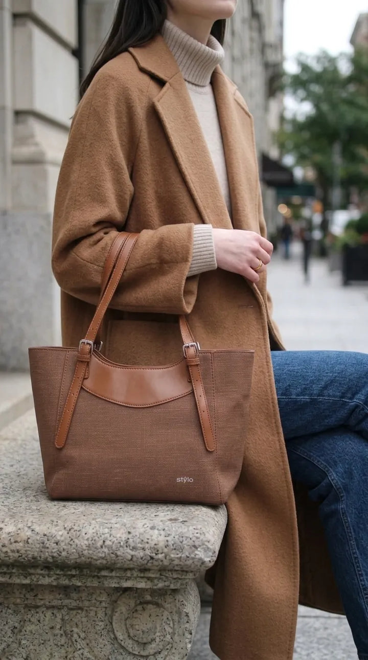 Khaki Formal Shoulder Bag For Ladies P36828