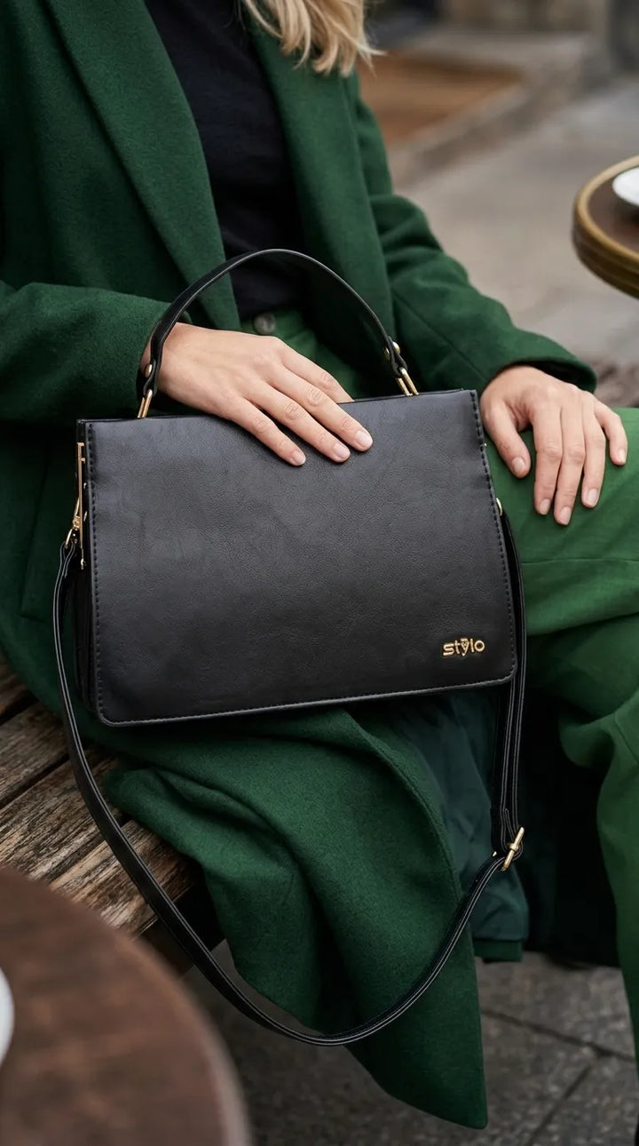 Black Formal Shoulder Bag For Ladies P36829