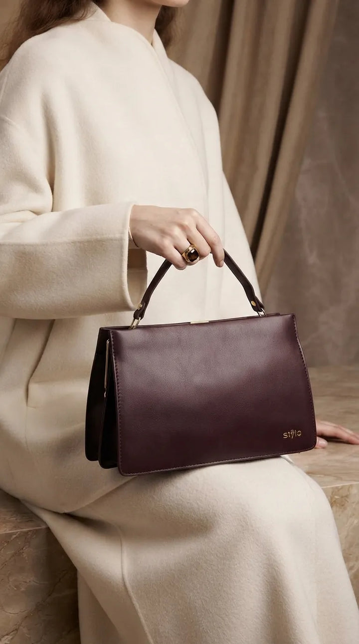 Brown Formal Shoulder Bag For Ladies P36829