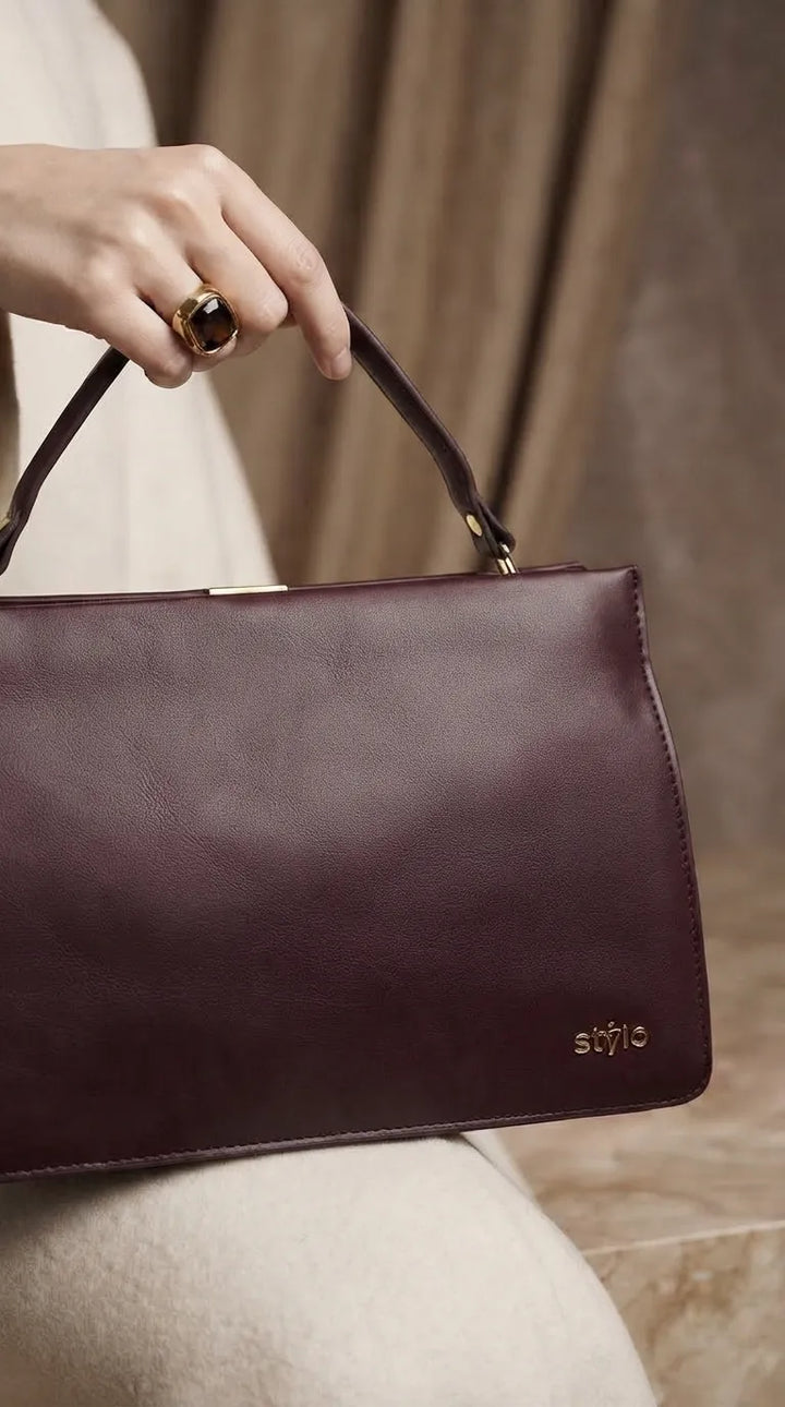 Brown Formal Shoulder Bag For Ladies P36829