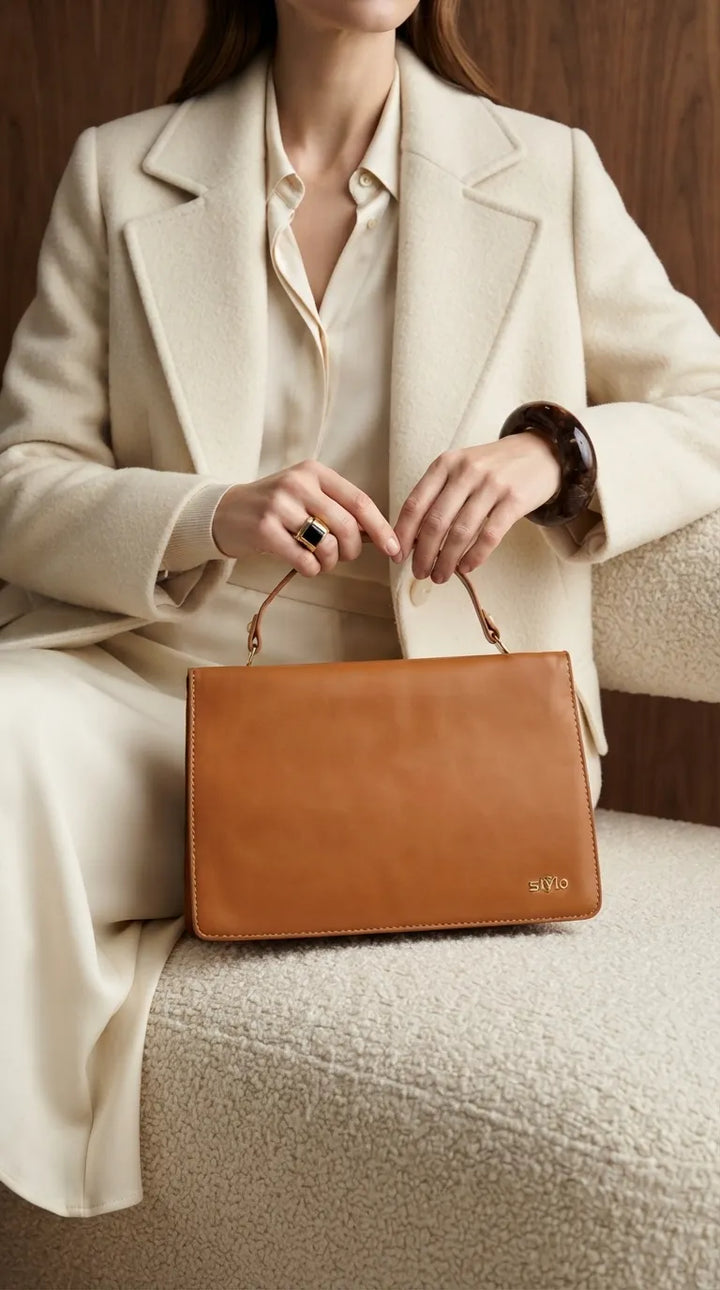 Mustard Formal Shoulder Bag For Ladies P36829