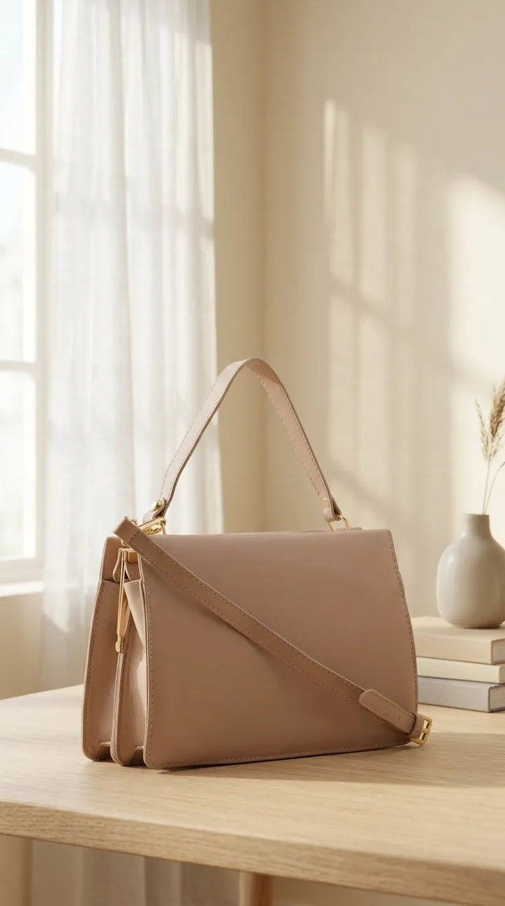 Khaki Formal Shoulder Bag For Ladies P36829