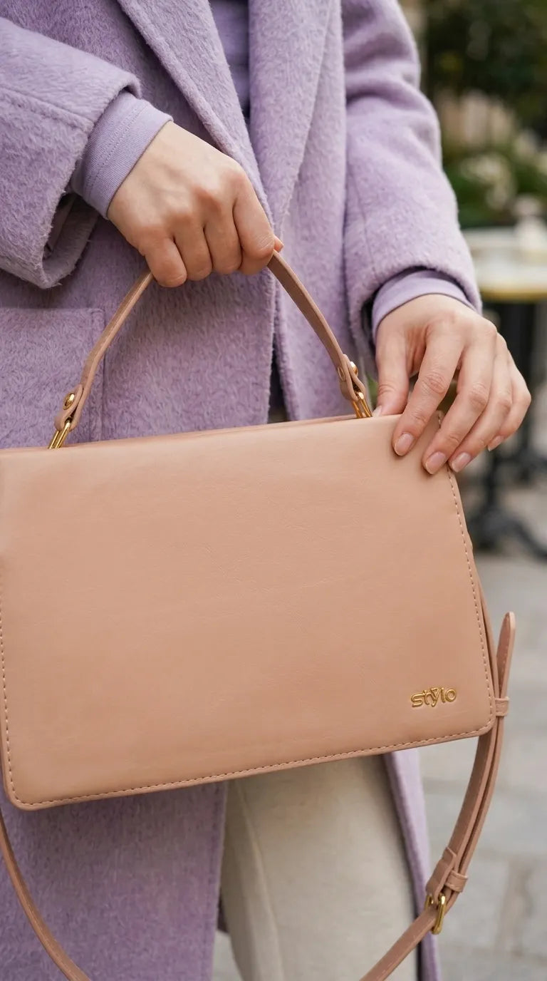 Khaki Formal Shoulder Bag For Ladies P36829
