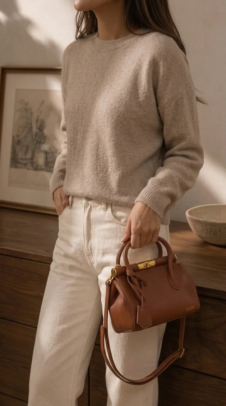 Brown Formal Hand Bag For Ladies P36830