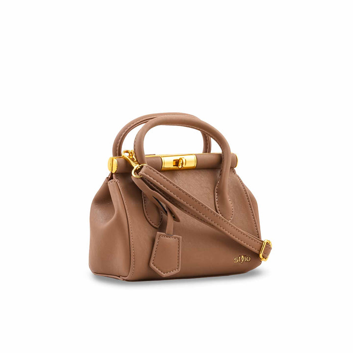 Khaki Formal Hand Bag For Ladies P36830
