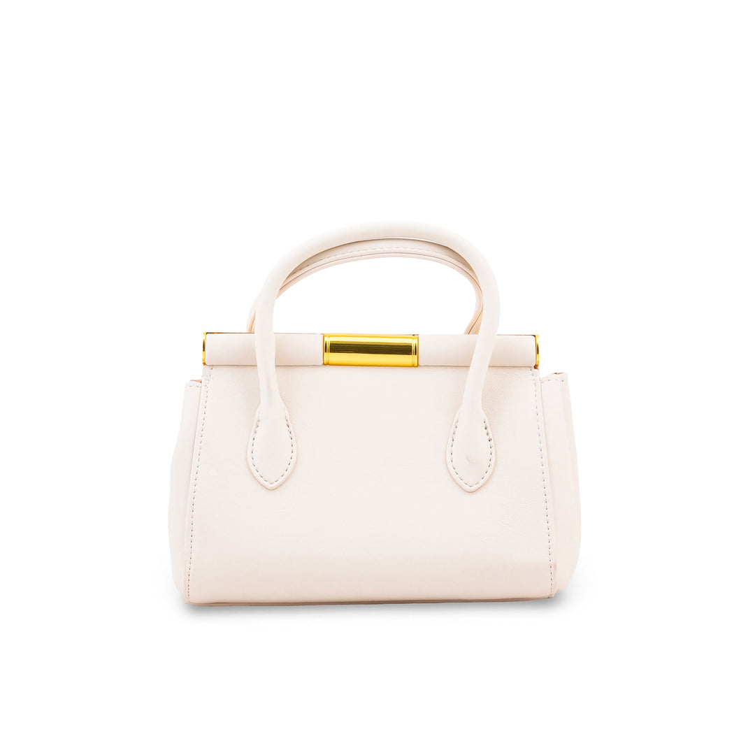 Beige Formal Hand Bag For Ladies P36830