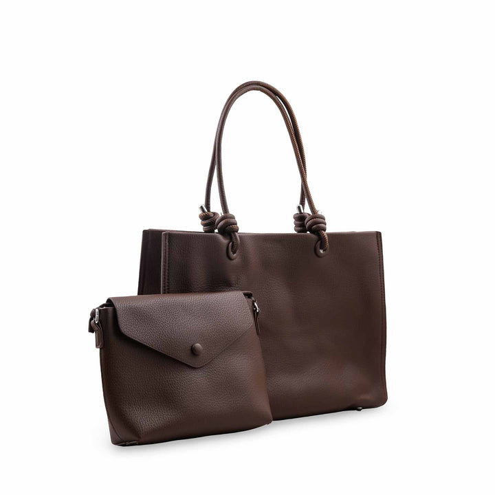 Brown Formal Shoulder Bag For Ladies P36831