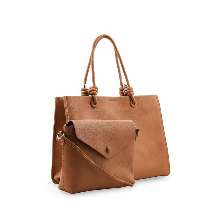Khaki Formal Shoulder Bag For Ladies P36831