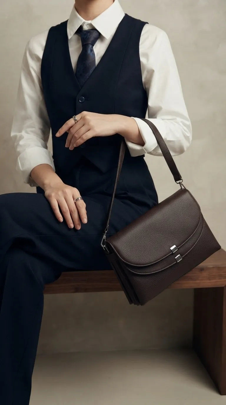 Brown Formal Shoulder Bag For Ladies P36868