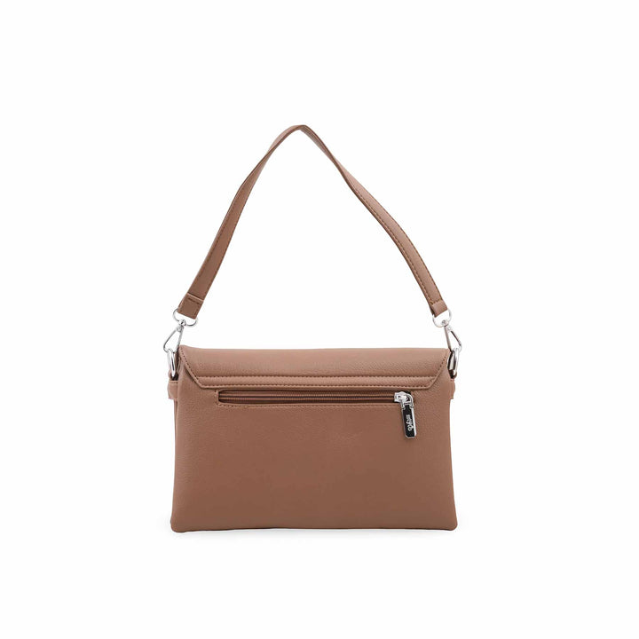 Beige Formal Shoulder Bag For Ladies P36868