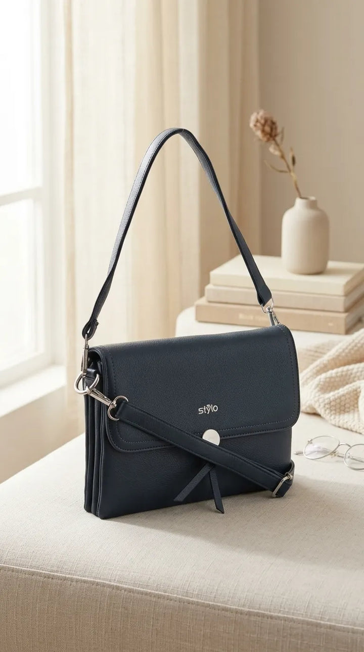 Navy Formal Shoulder Bag For Ladies P36869