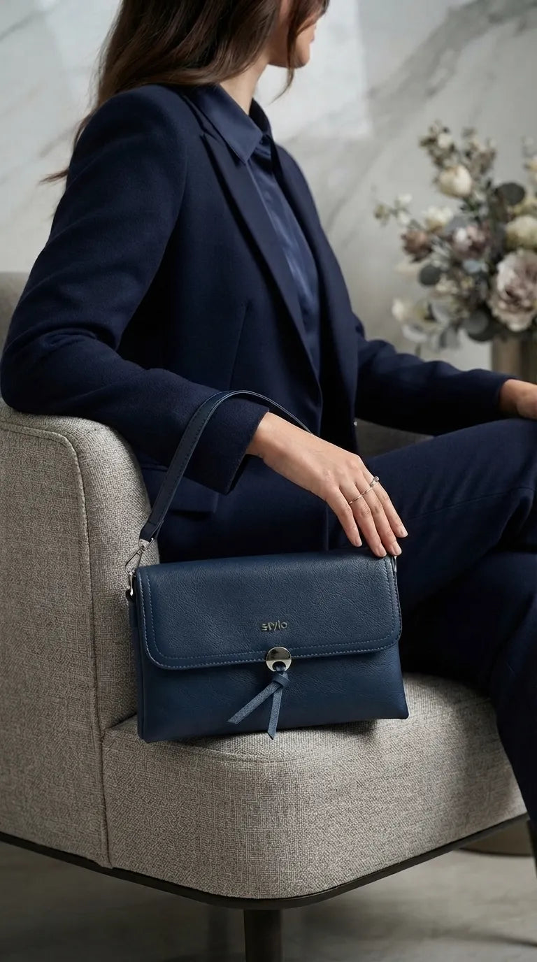 Navy Formal Shoulder Bag For Ladies P36869