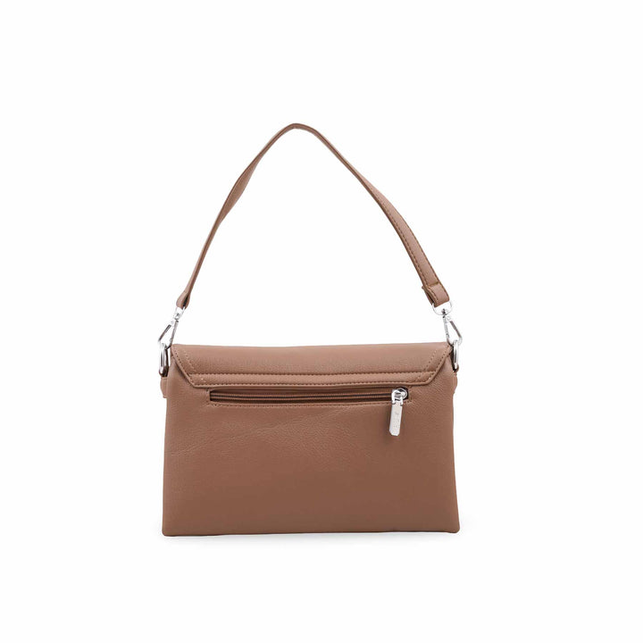 Beige Formal Shoulder Bag For Ladies P36869