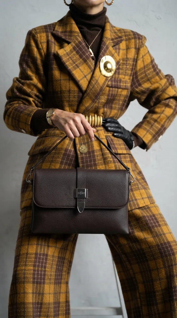 Brown Formal Shoulder Bag For Ladies P36870