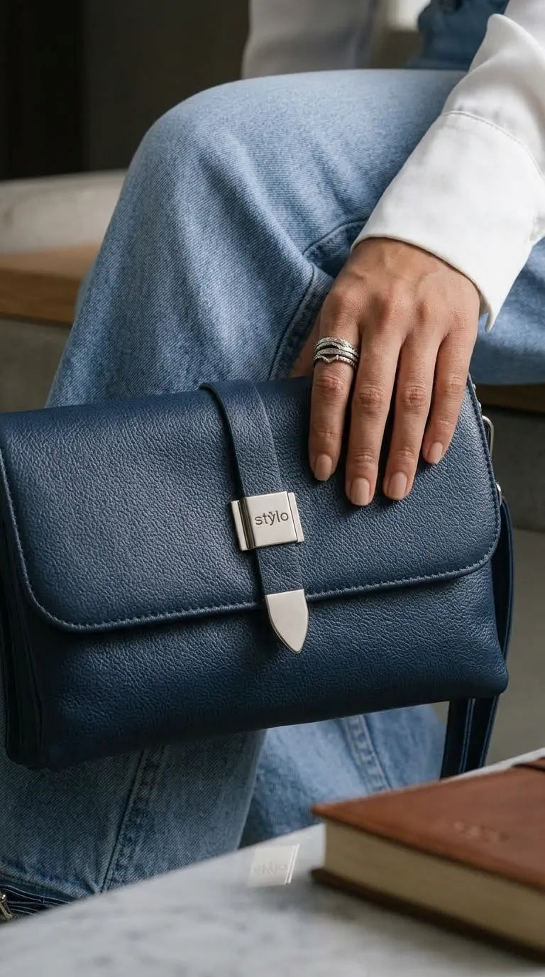 Navy Formal Shoulder Bag For Ladies P36870