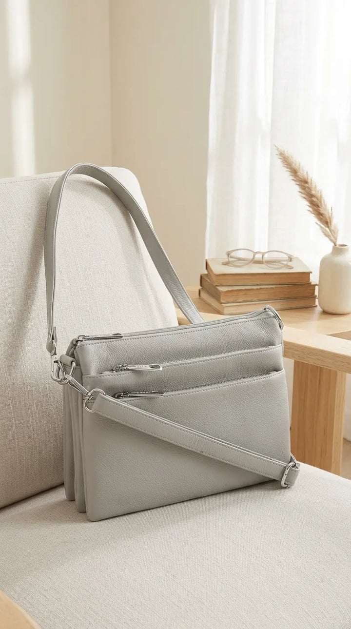 Grey Formal Shoulder Bag For Ladies P36871