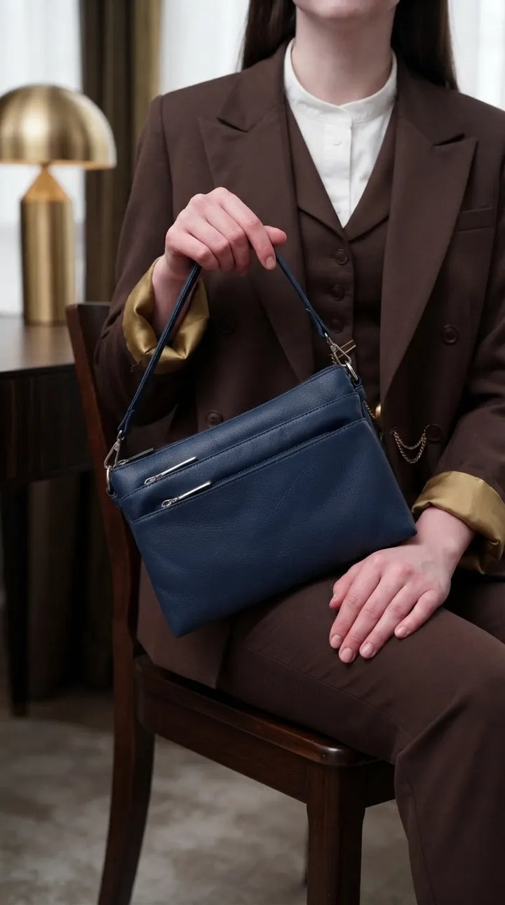 Navy Formal Shoulder Bag For Ladies P36871