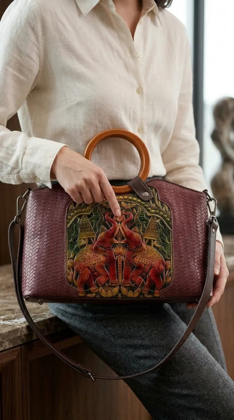 Maroon Formal Hand Bag For Ladies P37000