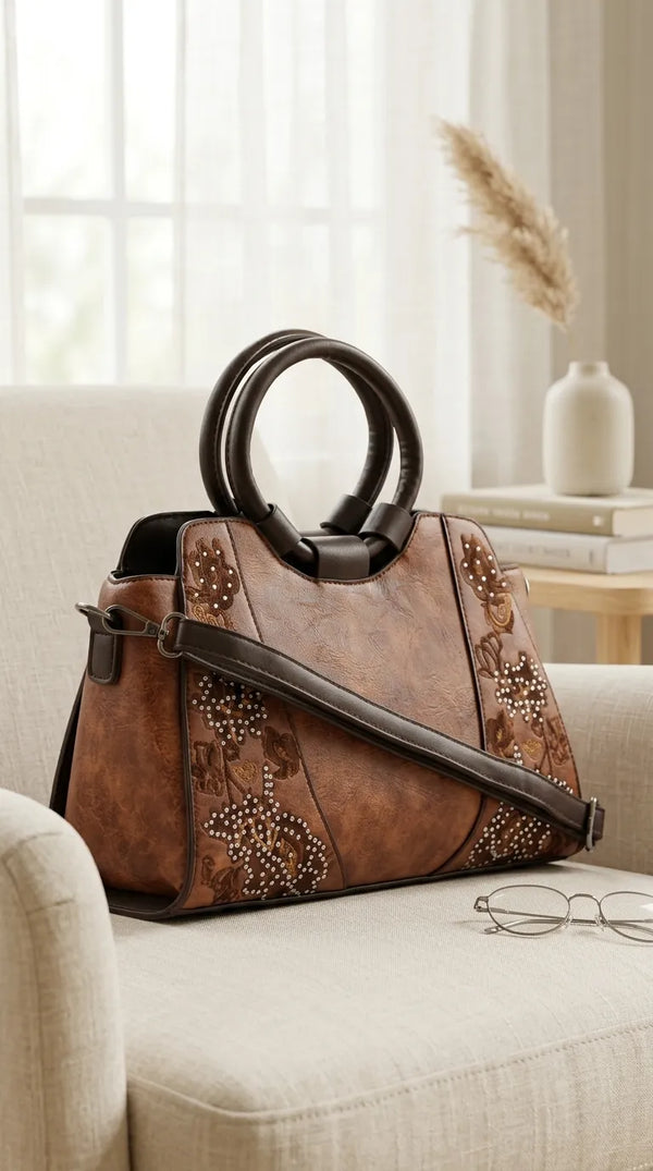 Brown Formal Hand Bag For Ladies P37004