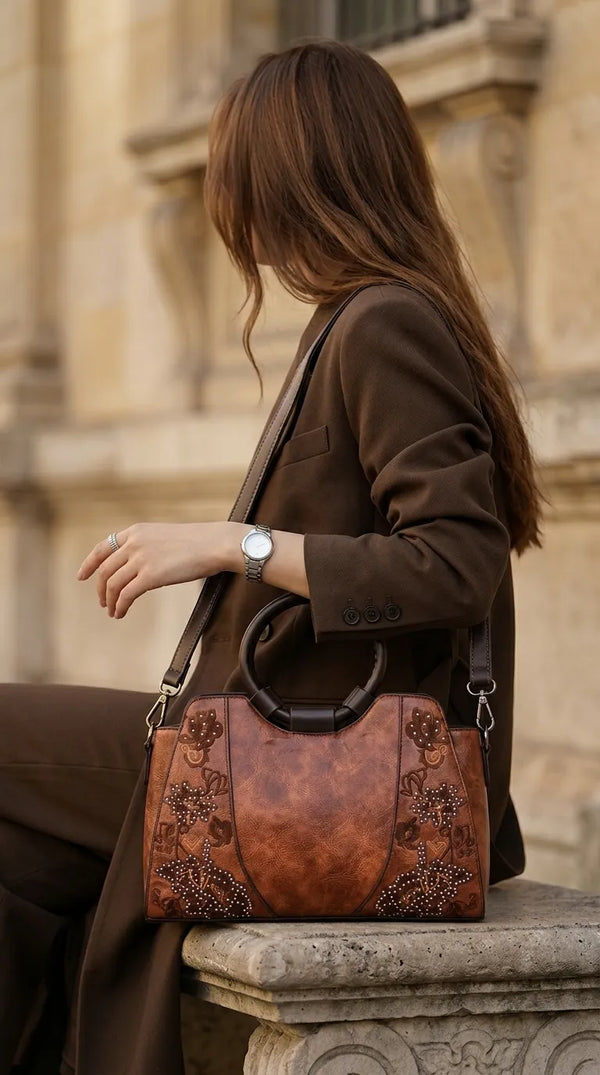 Brown Formal Hand Bag For Ladies P37004