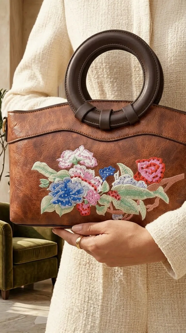 Brown Formal Hand Bag For Ladies P37006