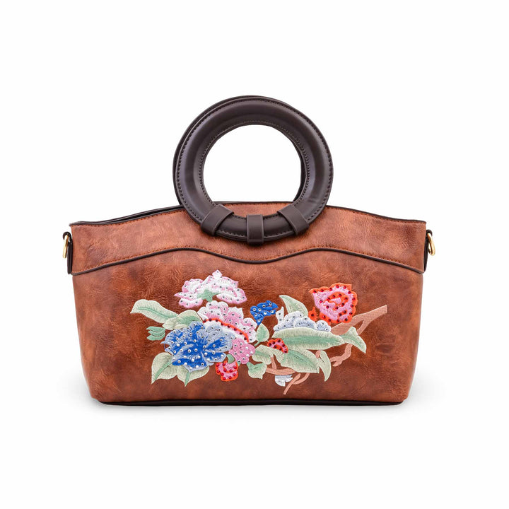 Brown Formal Hand Bag For Ladies P37006