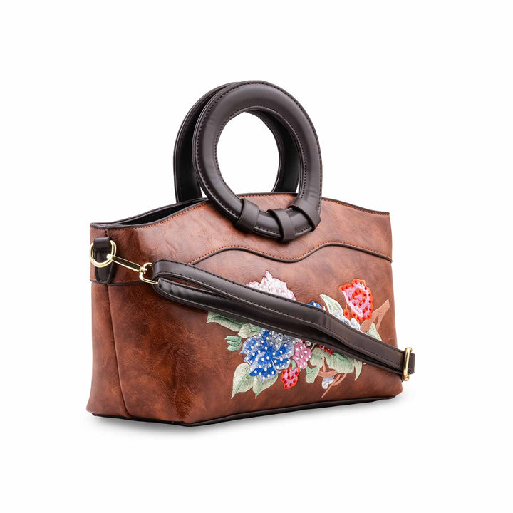 Brown Formal Hand Bag For Ladies P37006