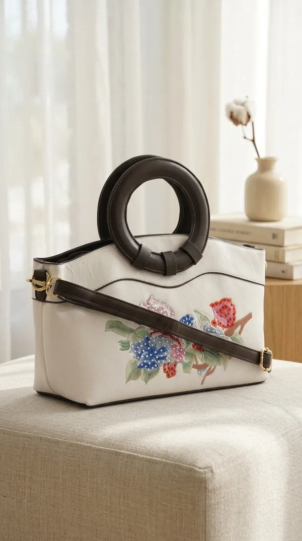 White Formal Hand Bag For Ladies P37006