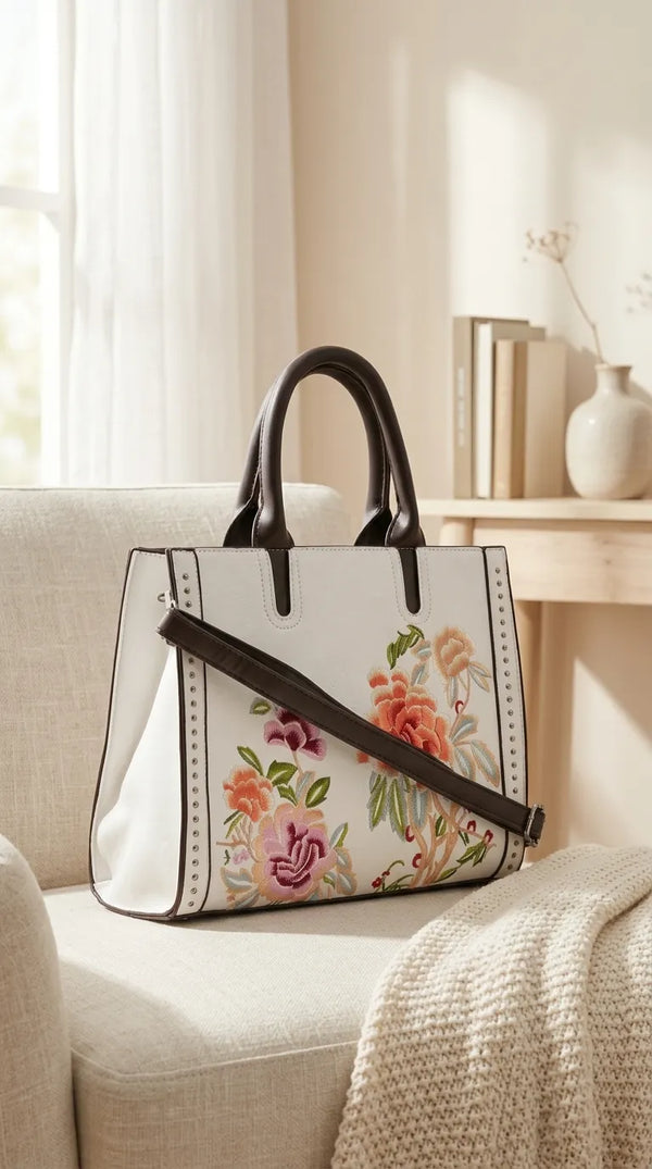 White Formal Hand Bag For Ladies P37007