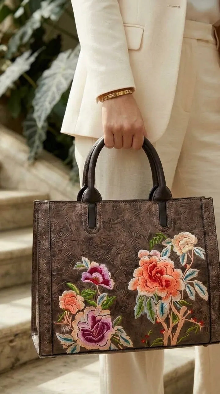 Coffee Formal Hand Bag For Ladies P37007