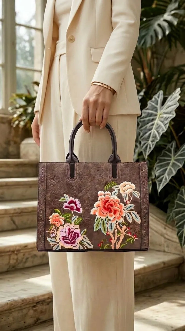 Coffee Formal Hand Bag For Ladies P37007