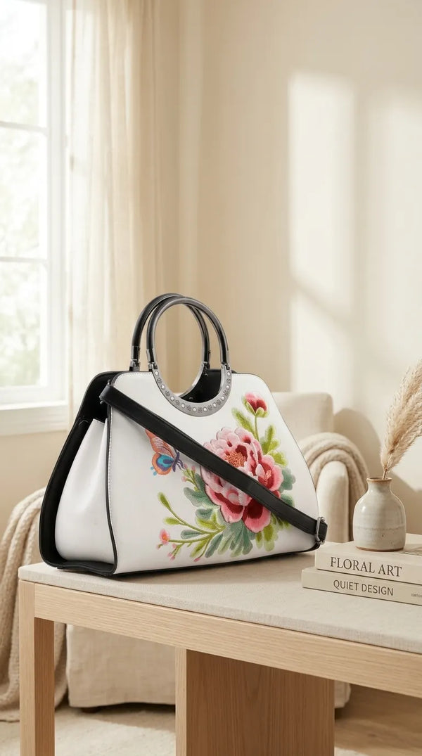 White Formal Hand Bag For Ladies P37009