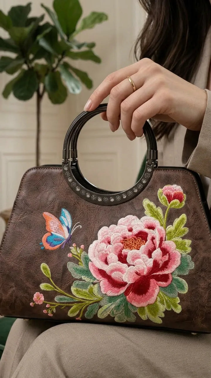 Coffee Formal Hand Bag For Ladies P37009