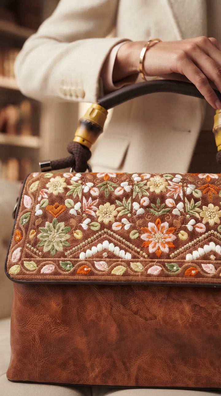 Brown Formal Hand Bag For Ladies P37010