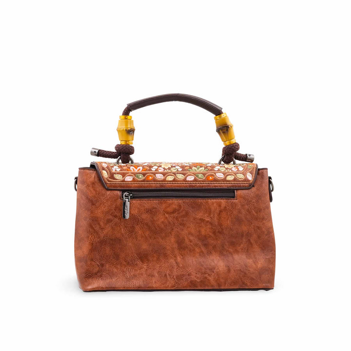 Brown Formal Hand Bag For Ladies P37010