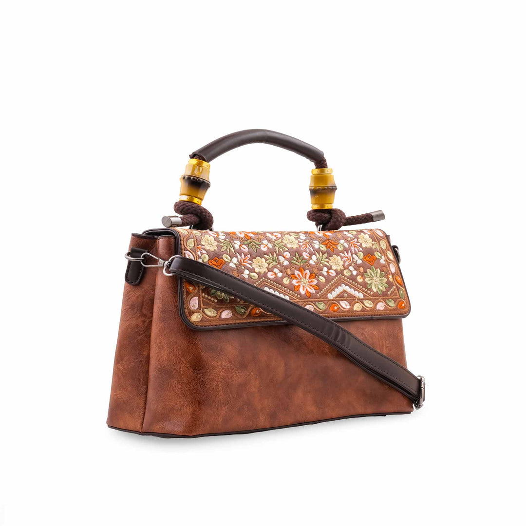 Brown Formal Hand Bag For Ladies P37010