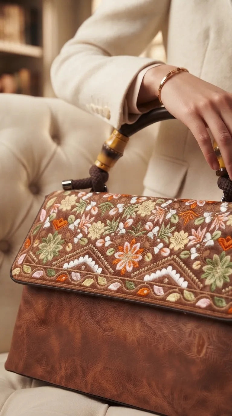 Brown Formal Hand Bag For Ladies P37010