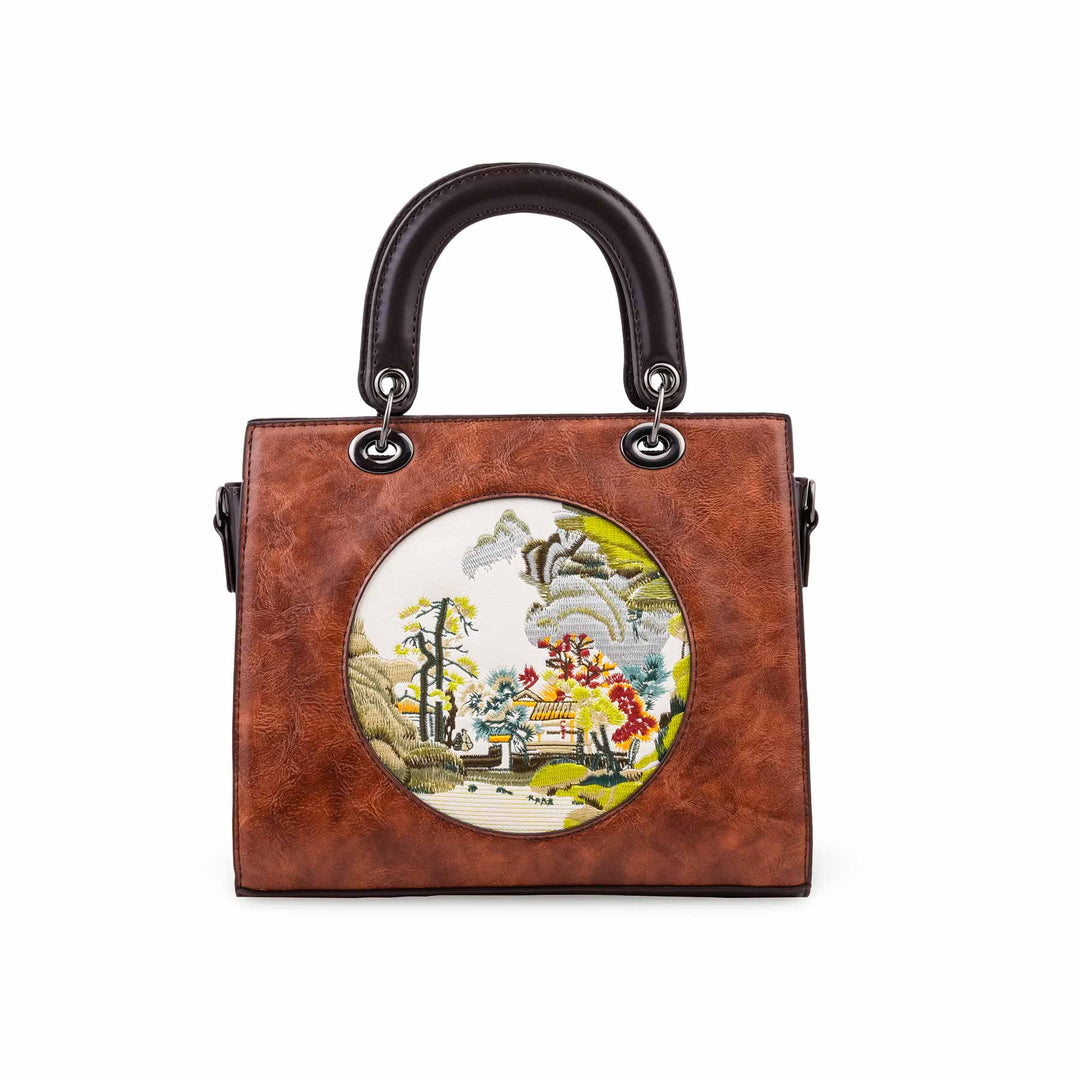 Brown Formal Hand Bag For Ladies P37012