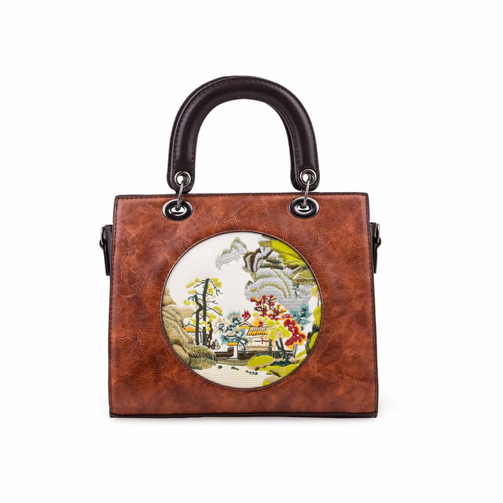 Brown Formal Hand Bag For Ladies P37012