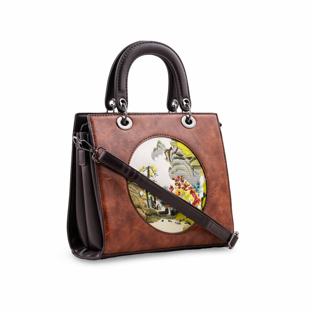 Brown Formal Hand Bag For Ladies P37012