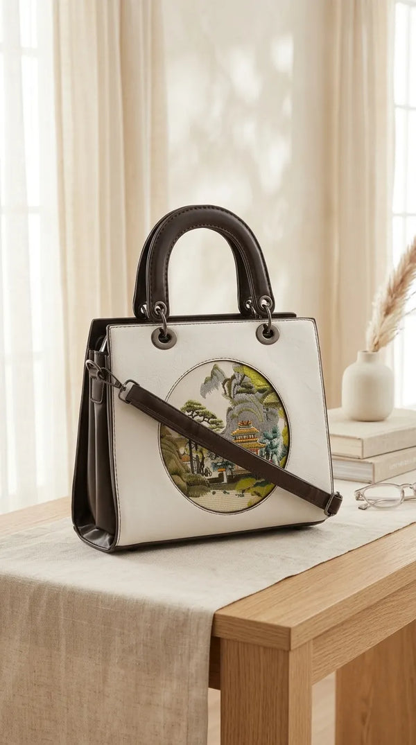 White Formal Hand Bag For Ladies P37012
