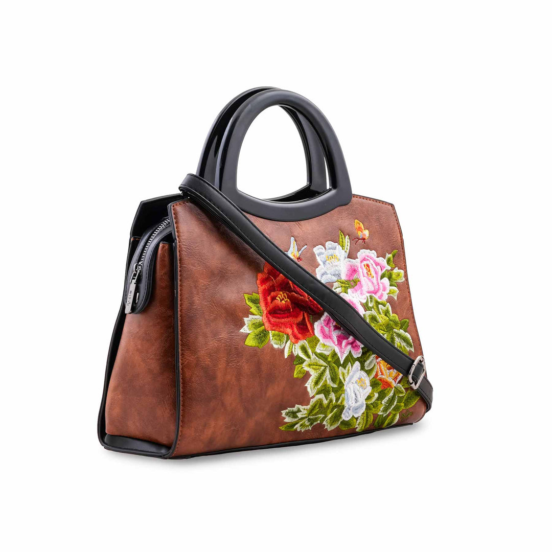 Brown Formal Hand Bag For Ladies P37013
