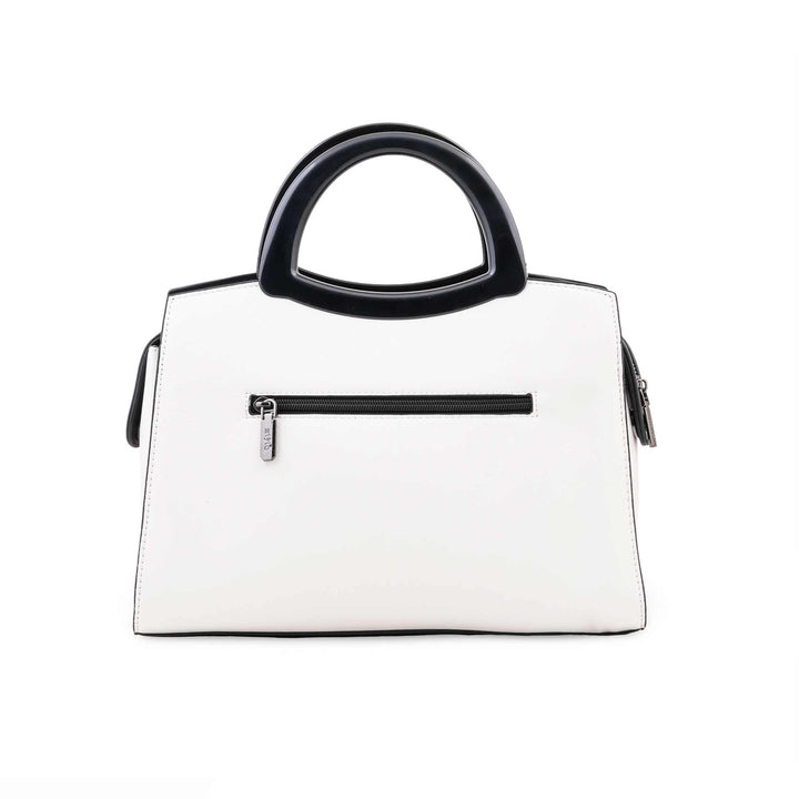 White Formal Hand Bag For Ladies P37013