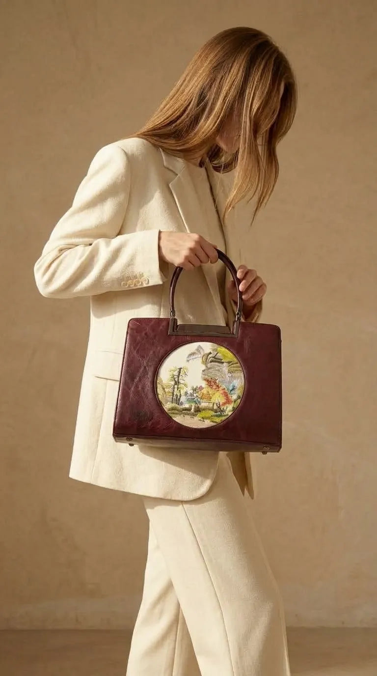 Maroon Formal Shoulder Bag For Ladies P37014