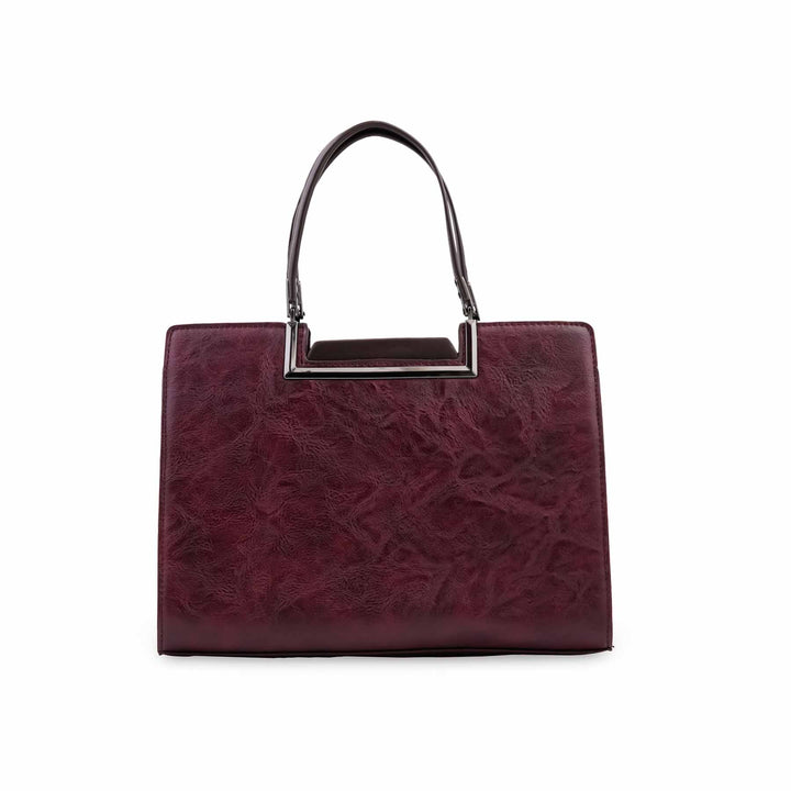 Maroon Formal Shoulder Bag For Ladies P37014