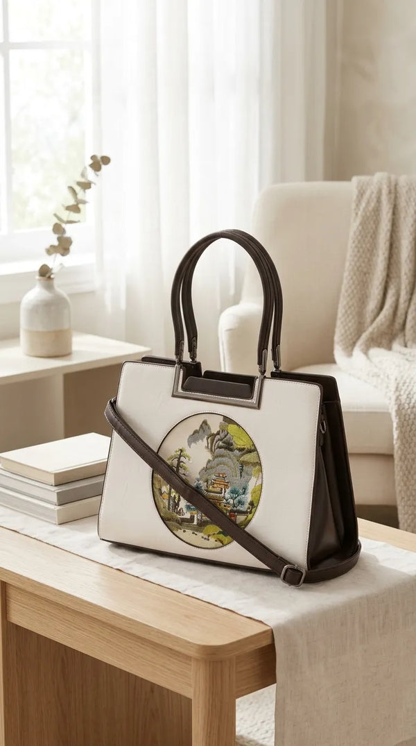 White Formal Shoulder Bag For Ladies P37014