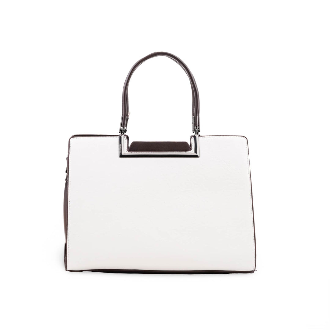 White Formal Shoulder Bag For Ladies P37014